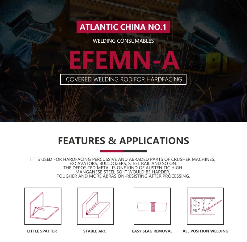 Atlantic Efemn-a Rod Hardfacing Welding Rod Surfacing Electrode Chr256